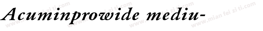 Acuminprowide mediu字体转换